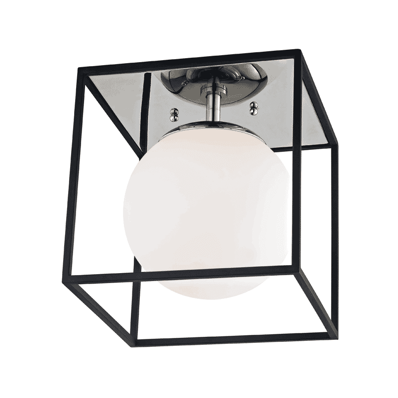 Mitzi Aira Ceiling Light in Polished Nickel and Black - H141501S-PN/BK