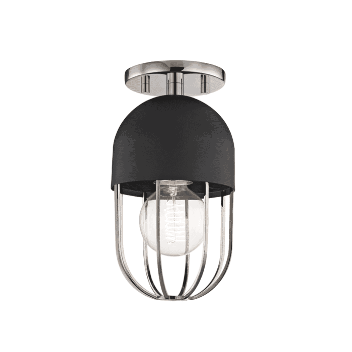 Mitzi Haley Ceiling Light in Polished Nickel and Black Mitzi Haley Ceiling Light in Polished Nickel and Black