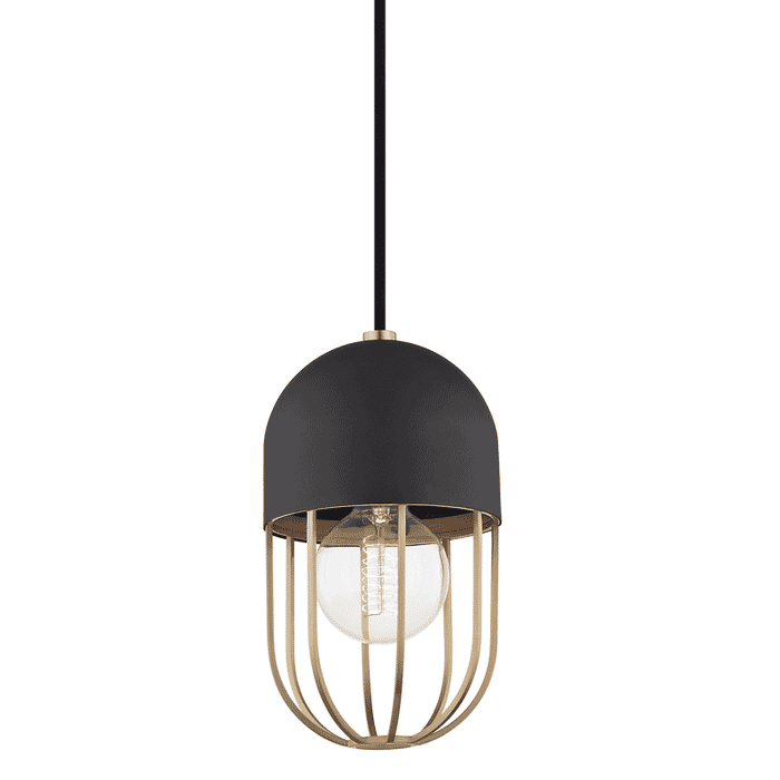 Mitzi Haley 10" Pendant Light in Aged Brass and Black Mitzi Haley 10" Pendant Light in Aged Brass and Black