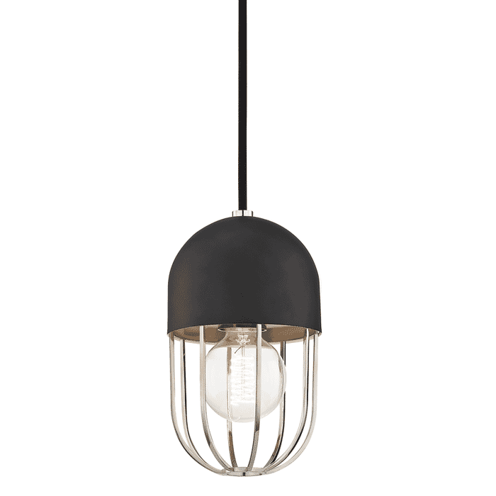 Mitzi Haley 10" Pendant Light in Polished Nickel and Black Mitzi Haley 10" Pendant Light in Polished Nickel and Black