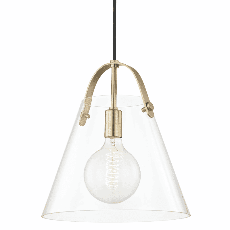 Mitzi Karin 14" Pendant Light in Aged Brass