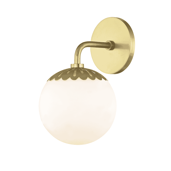 Mitzi Paige Globe Wall Sconce in Aged Brass Mitzi Paige Globe Wall Sconce in Aged Brass