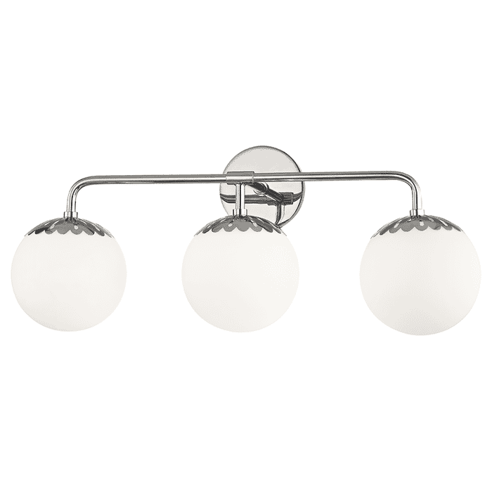 Mitzi Paige 3-Light 23" Bathroom Vanity Light in Polished Nickel Mitzi Paige 3-Light 23" Bathroom Vanity Light in Polished Nickel