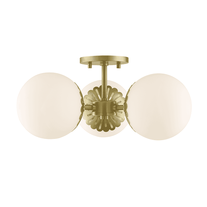 Mitzi Paige 3-Light Ceiling Light in Aged Brass Mitzi Paige 3-Light Ceiling Light in Aged Brass