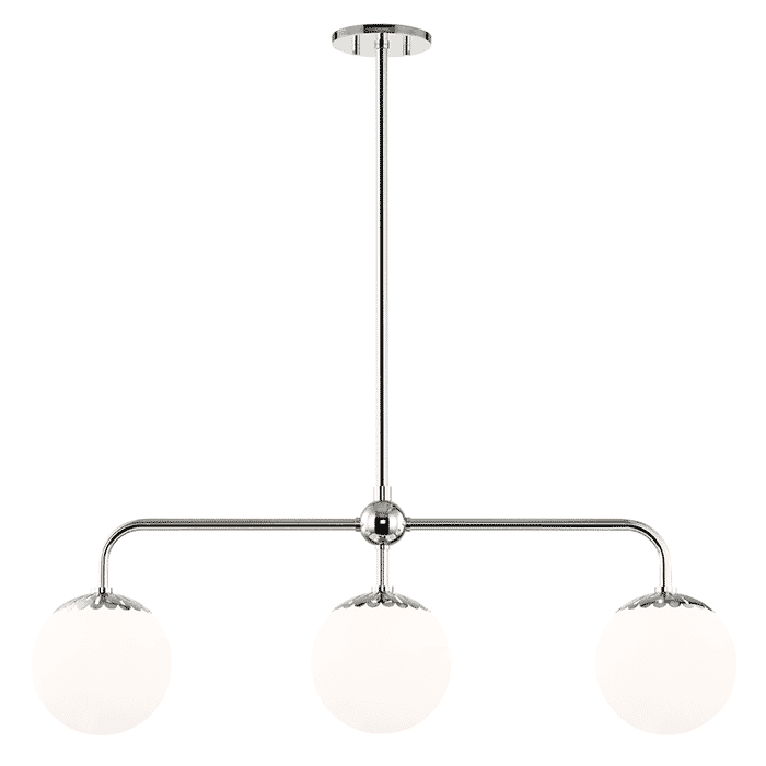 Mitzi Paige 3-Light 37" Kitchen Island Light in Polished Nickel Mitzi Paige 3-Light 37" Kitchen Island Light in Polished Nickel