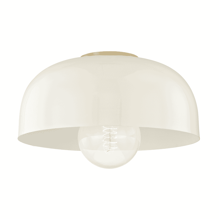 Mitzi Avery 14" Ceiling Light in Aged Brass and Cream Mitzi Avery 14" Ceiling Light in Aged Brass and Cream