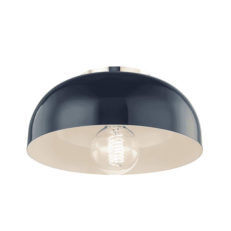 Mitzi Avery 11" Ceiling Light in Polished Nickel and Navy