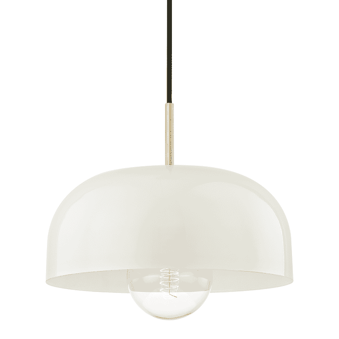 Mitzi Avery 14" Pendant Light in Aged Brass and Cream Mitzi Avery 14" Pendant Light in Aged Brass and Cream