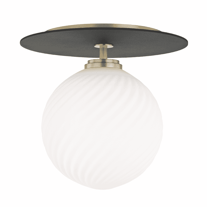 Mitzi Ellis 10" Ceiling Light in Aged Brass and Black Mitzi Ellis 10" Ceiling Light in Aged Brass and Black