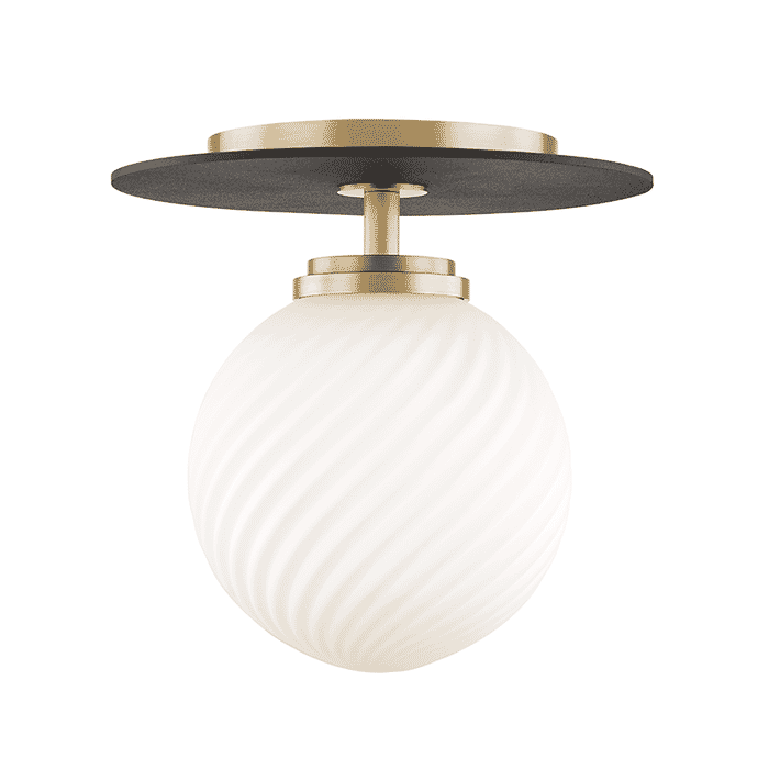 Mitzi Ellis 7" Ceiling Light in Aged Brass and Black Mitzi Ellis 7" Ceiling Light in Aged Brass and Black