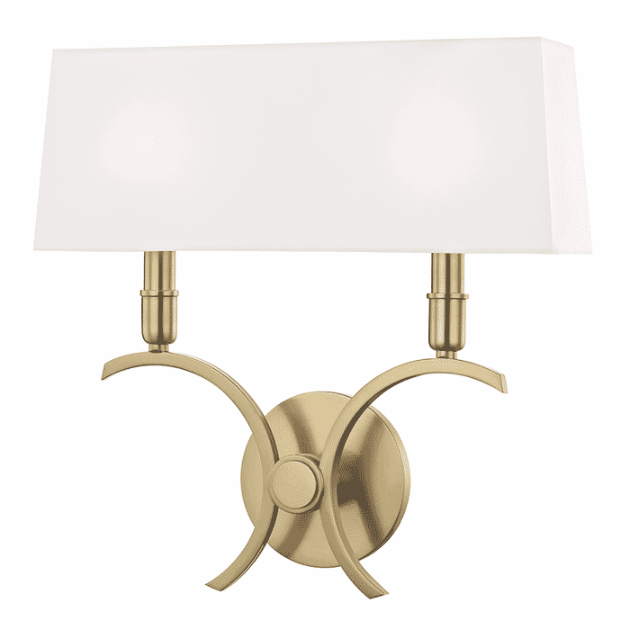 Mitzi Gwen 2-Light 15" Wall Sconce in Aged Brass Mitzi Gwen 2-Light 15" Wall Sconce in Aged Brass