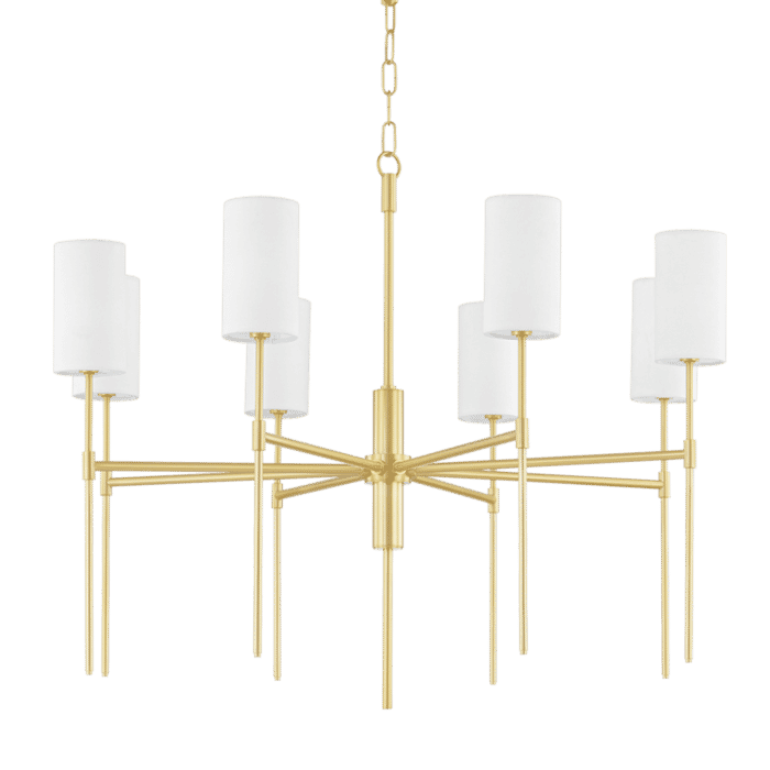 Mitzi Olivia 8-Light Chandelier in Aged Brass Mitzi Olivia 8-Light Chandelier in Aged Brass