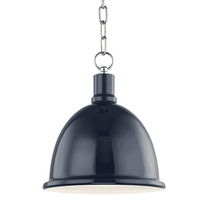 Mitzi Blair Mini Pendant in Polished Nickel and Navy Mitzi Blair Mini Pendant in Polished Nickel and Navy