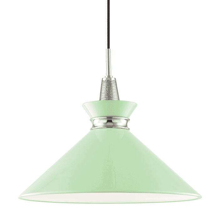 Mitzi Kiki 15" Pendant Light in Polished Nickel and Mint Mitzi Kiki 15" Pendant Light in Polished Nickel and Mint
