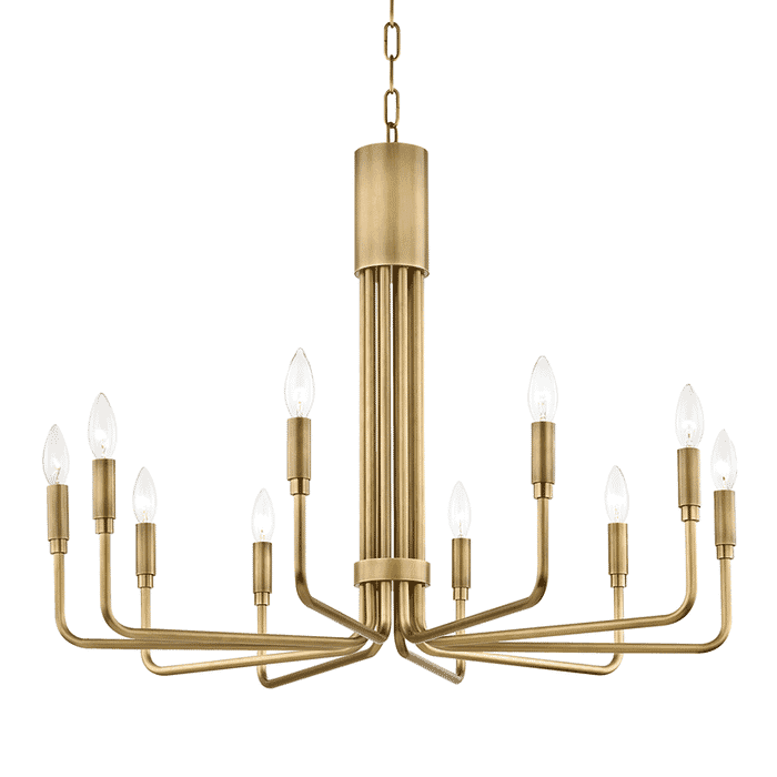 Mitzi Brigitte 10-Light 24" Pendant Light in Aged Brass Mitzi Brigitte 10-Light 24" Pendant Light in Aged Brass