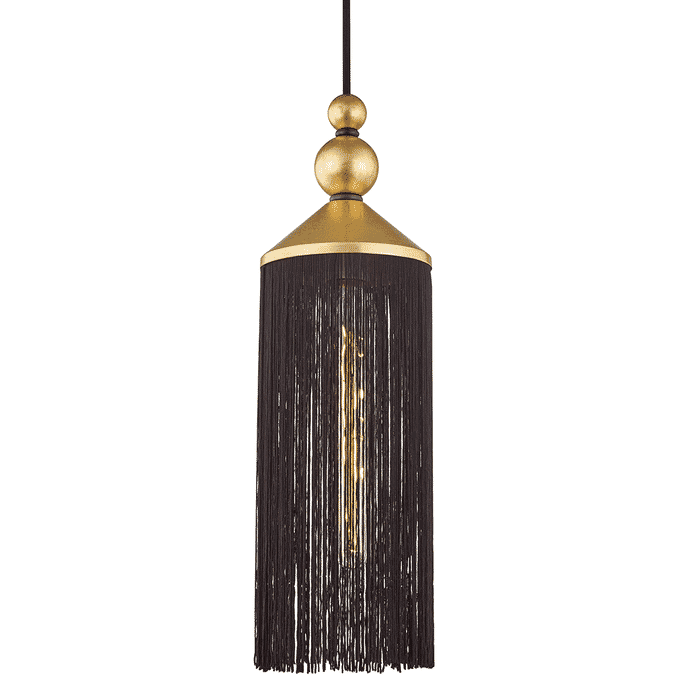 Mitzi Scarlett Pendant Light in Gold Leaf and Black Mitzi Scarlett Pendant Light in Gold Leaf and Black