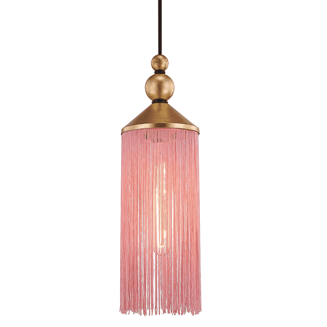 Mitzi Scarlett Pendant Light In Gold Leaf And Pink Lights Com - Pink Pendant Light