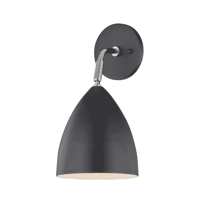 Mitzi Gia Wall Sconce in Polished Nickel and Black Mitzi Gia Wall Sconce in Polished Nickel and Black