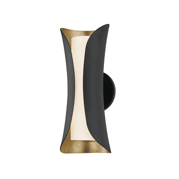Mitzi Josie Wall Sconce in Black and Gold Leaf