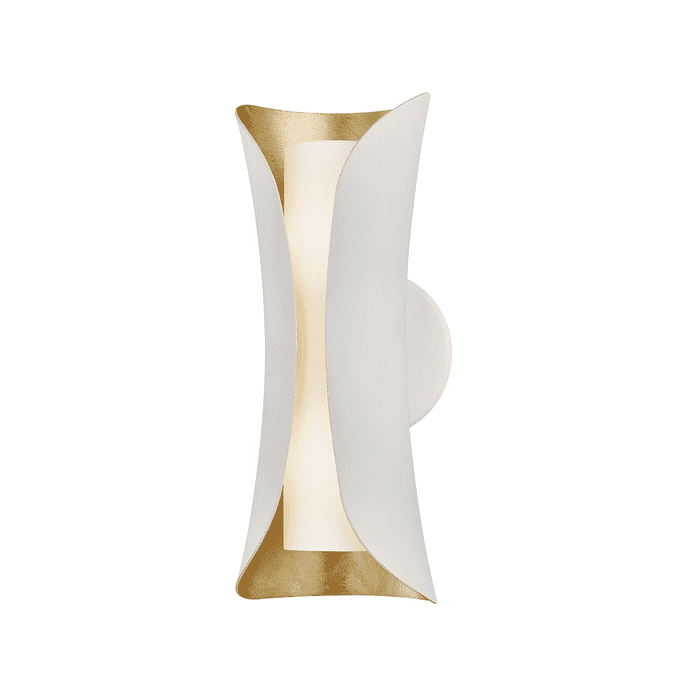 Mitzi Josie Wall Sconce in White and Gold Leaf Mitzi Josie Wall Sconce in White and Gold Leaf