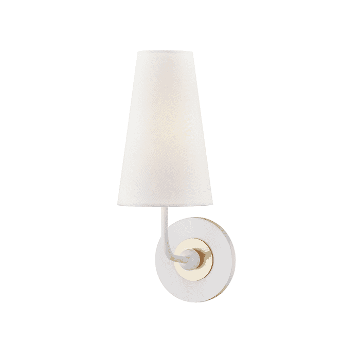 Mitzi Merri Wall Sconce in Aged Brass and White Mitzi Merri Wall Sconce in Aged Brass and White