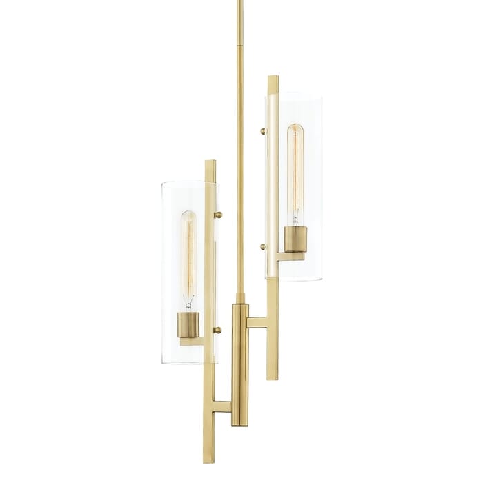 Mitzi Ariel 2-Light Pendant Light in Aged Brass Mitzi Ariel 2-Light Pendant Light in Aged Brass