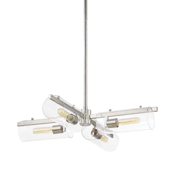 Mitzi Ariel 4-Light Chandelier in Polished Nickel Mitzi Ariel 4-Light Chandelier in Polished Nickel