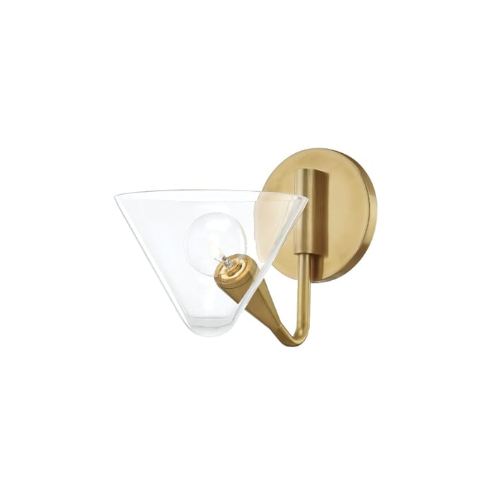 Mitzi Isabella 7" Wall Sconce in Aged Brass Mitzi Isabella 7" Wall Sconce in Aged Brass