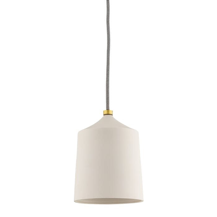 Mitzi Megan Pendant Light in Aged Brass and Matte White Mitzi Megan Pendant Light in Aged Brass and Matte White