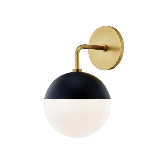 Mitzi Renee 12" Wall Sconce in Aged Brass and Black Mitzi Renee 12" Wall Sconce in Aged Brass and Black