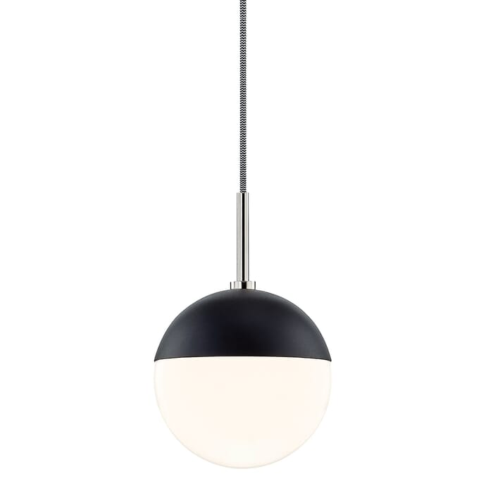 Mitzi Renee 10" Pendant Light in Polished Nickel and Black Mitzi Renee 10" Pendant Light in Polished Nickel and Black