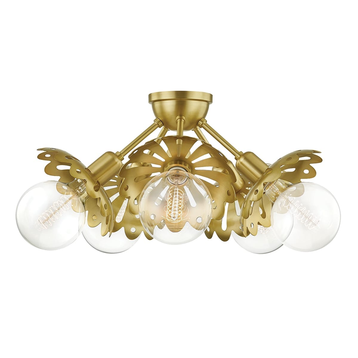 Mitzi Alyssa 5-Light Ceiling Light in Aged Brass