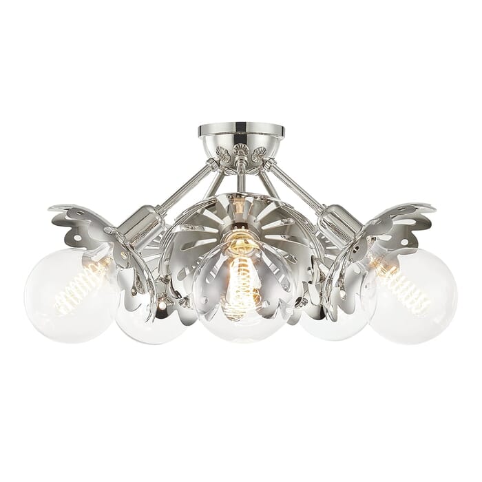 Mitzi Alyssa 5-Light Ceiling Light in Polished Nickel Mitzi Alyssa 5-Light Ceiling Light in Polished Nickel