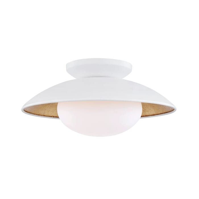 Mitzi Cadence Ceiling Light in White and Gold Leaf Mitzi Cadence Ceiling Light in White and Gold Leaf