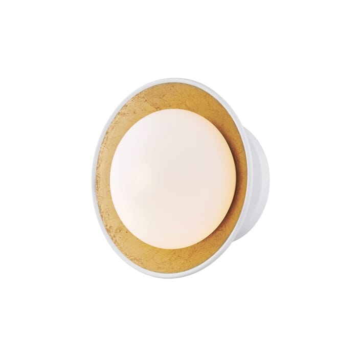 Mitzi Cadence Ceiling Light in White and Gold Leaf Mitzi Cadence Ceiling Light in White and Gold Leaf