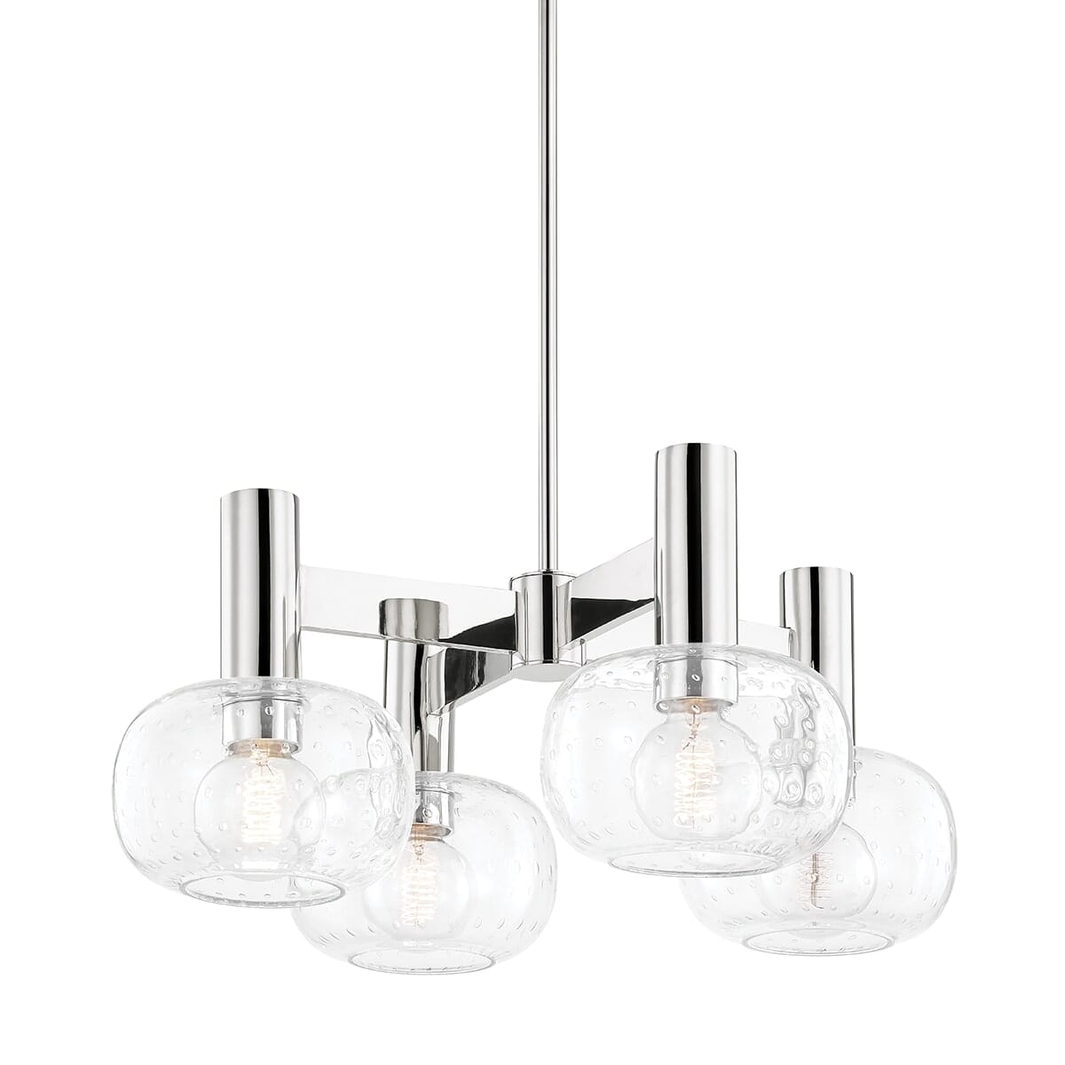 Mitzi Harlow 4-Light Chandelier in Polished Nickel