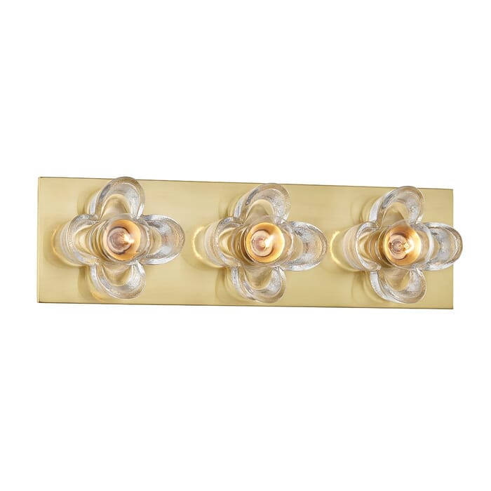 Mitzi Shea 3-Light Bathroom Vanity Light in Aged Brass Mitzi Shea 3-Light Bathroom Vanity Light in Aged Brass