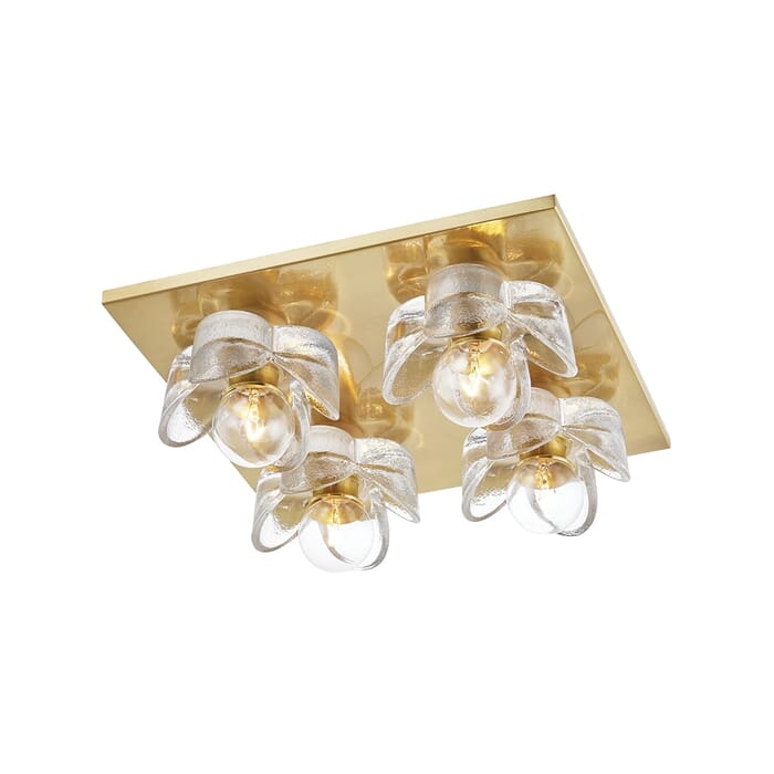 Mitzi Shea 4-Light Ceiling Light in Aged Brass Mitzi Shea 4-Light Ceiling Light in Aged Brass