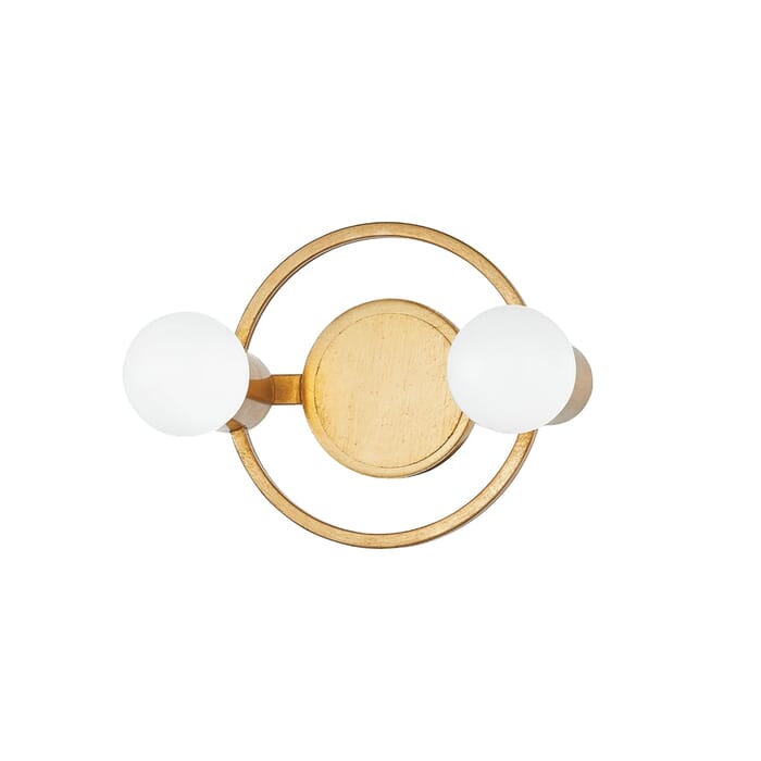 Mitzi Hope 2-Light Bathroom Vanity Light in Gold Leaf Mitzi Hope 2-Light Bathroom Vanity Light in Gold Leaf