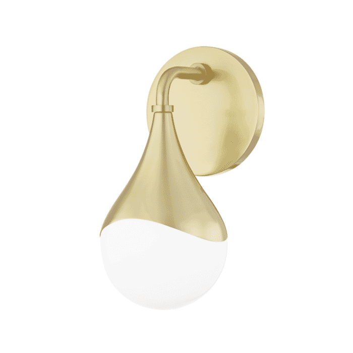 Mitzi Ariana Bathroom Wall Sconce in Aged Brass Mitzi Ariana Bathroom Wall Sconce in Aged Brass