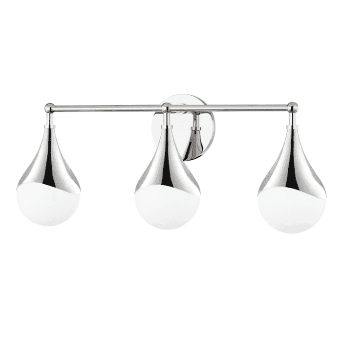 Mitzi Ariana 3-Light Bathroom Vanity Light in Polished Nickel Mitzi Ariana 3-Light Bathroom Vanity Light in Polished Nickel