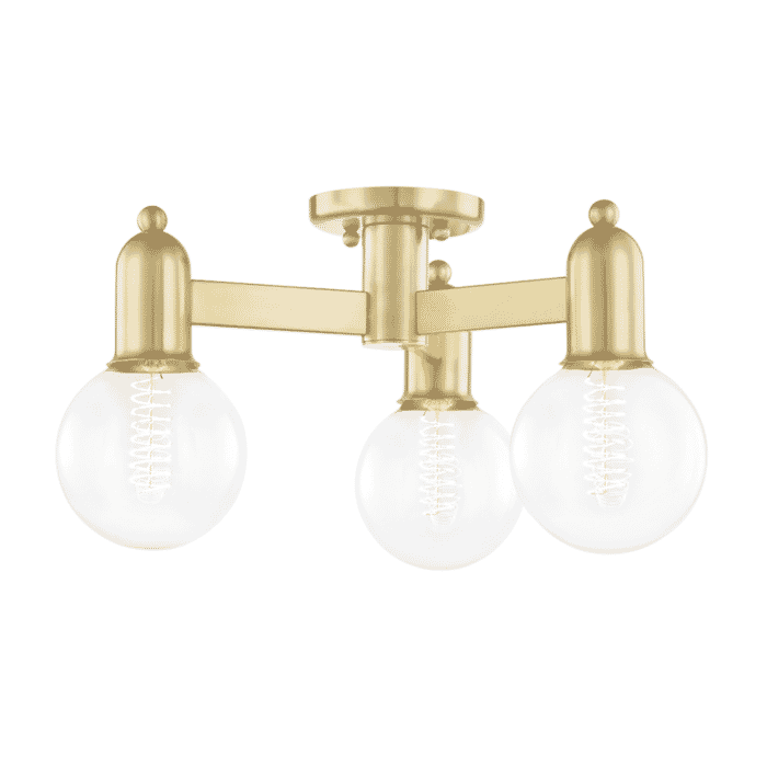 Mitzi Bryce 3-Light Ceiling Light in Aged Brass Mitzi Bryce 3-Light Ceiling Light in Aged Brass