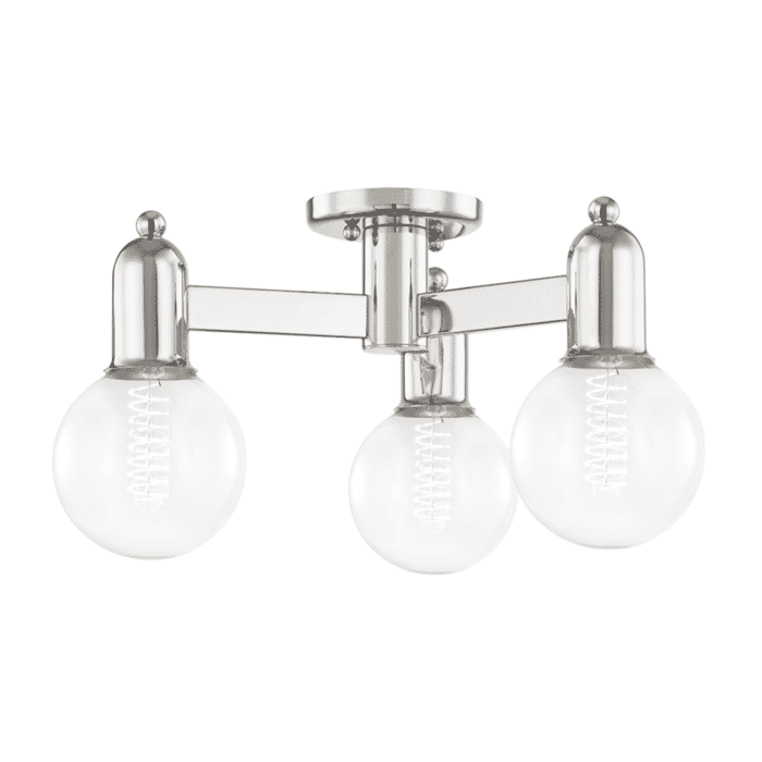Mitzi Bryce 3-Light Ceiling Light in Polished Nickel Mitzi Bryce 3-Light Ceiling Light in Polished Nickel