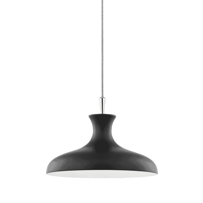 Mitzi Cassidy Mini Pendant in Polished Nickel and Black Mitzi Cassidy Mini Pendant in Polished Nickel and Black