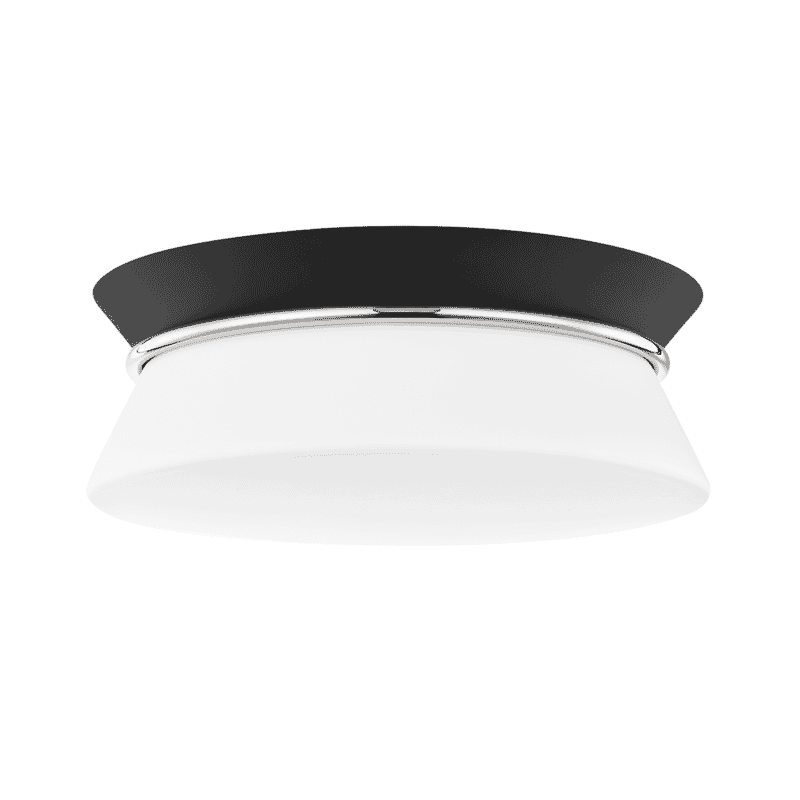 Mitzi Cath 2-Light Ceiling Light in Polished Nickel and Black - H425502-PN-BK