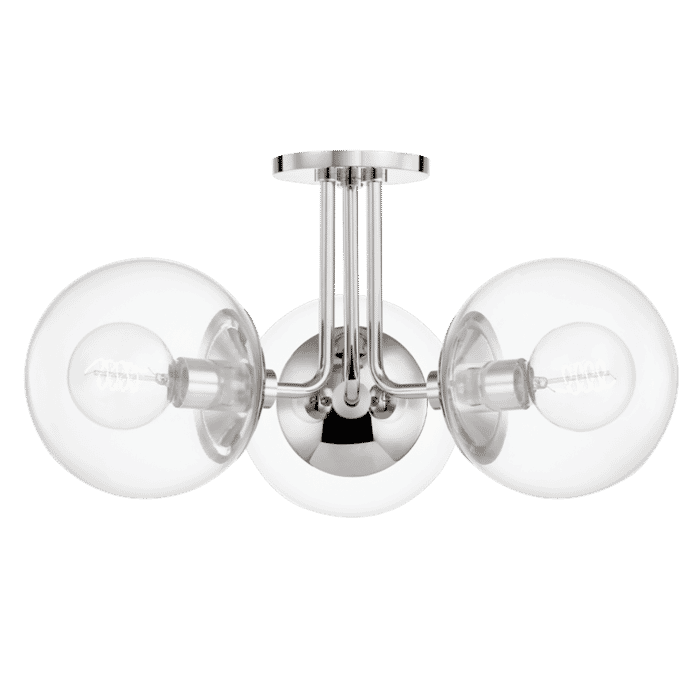 Mitzi Meadow 3-Light Ceiling Light in Polished Nickel Mitzi Meadow 3-Light Ceiling Light in Polished Nickel