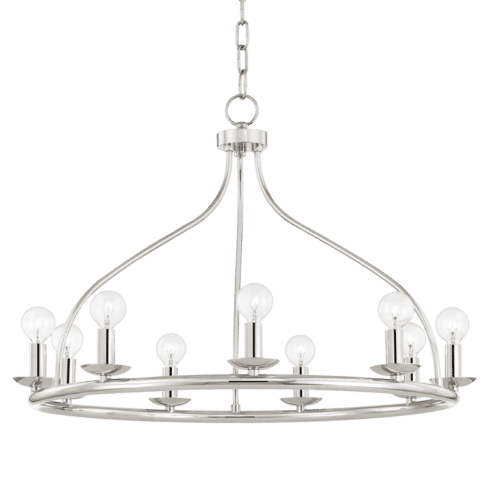 Mitzi Kendra 9-Light Chandelier in Polished Nickel Mitzi Kendra 9-Light Chandelier in Polished Nickel