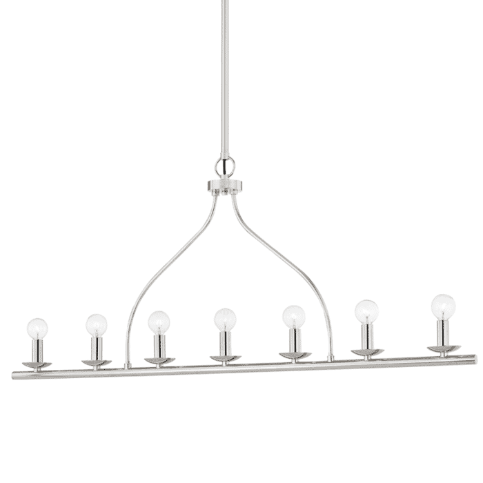 Mitzi Kendra 7-Light Kitchen Island Light in Polished Nickel Mitzi Kendra 7-Light Kitchen Island Light in Polished Nickel