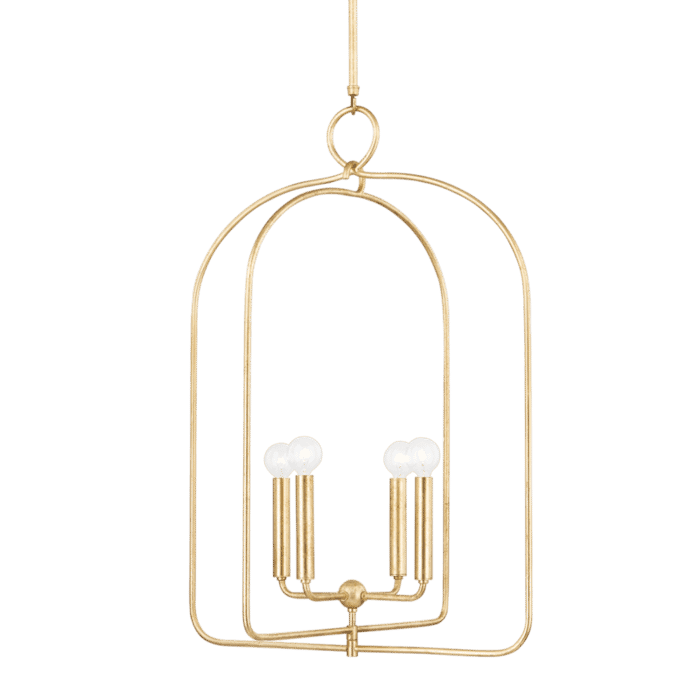 Mitzi Mallory 4-Light Pendant Light in Gold Leaf Mitzi Mallory 4-Light Pendant Light in Gold Leaf
