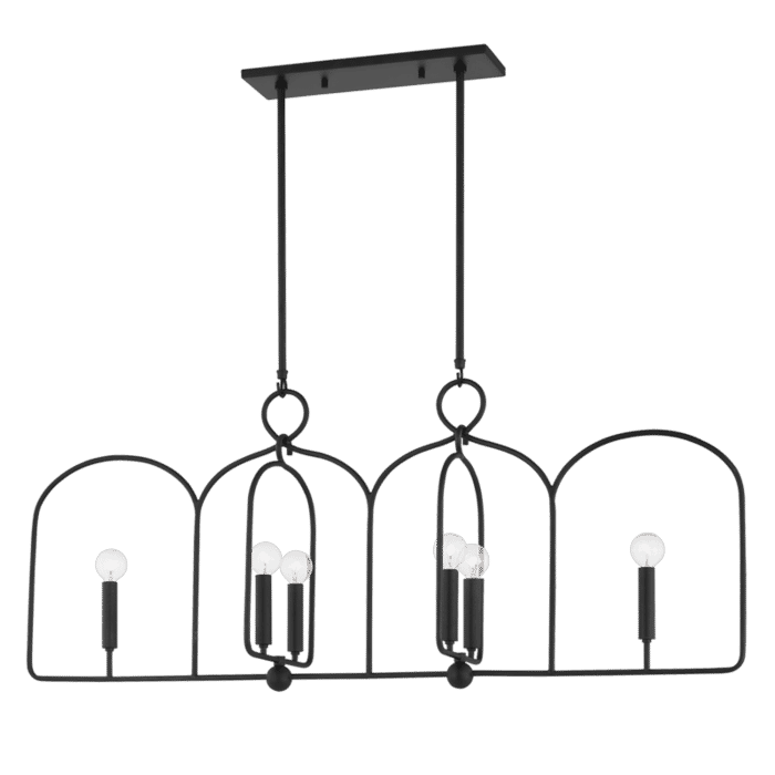 Mitzi Mallory 6-Light Kitchen Island Light in Aged Iron Mitzi Mallory 6-Light Kitchen Island Light in Aged Iron